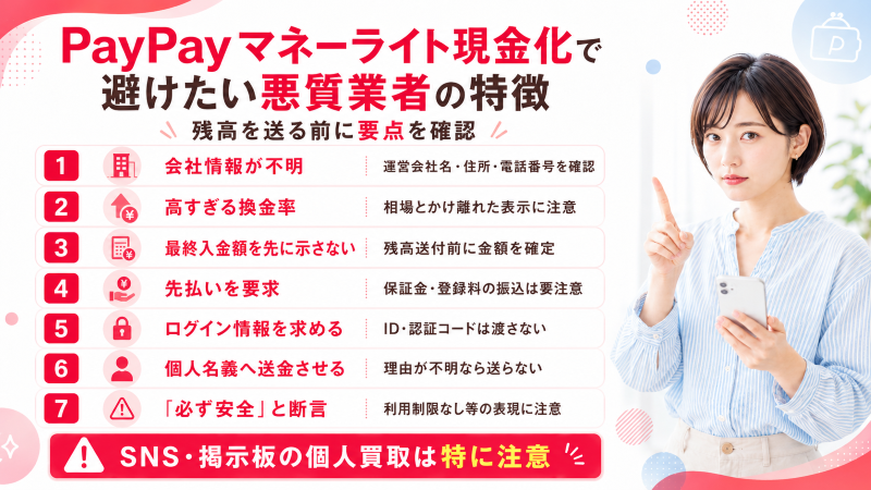 PayPayマネーライト現金化悪質業者の特徴