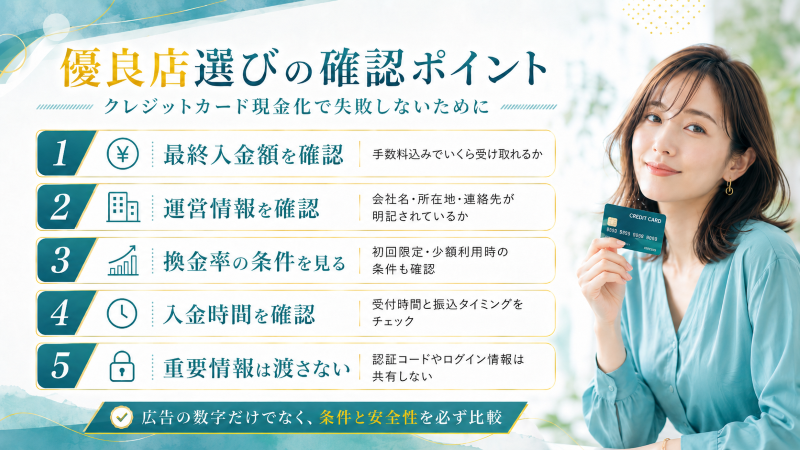 クレジットカード優良店選びのポイントとは