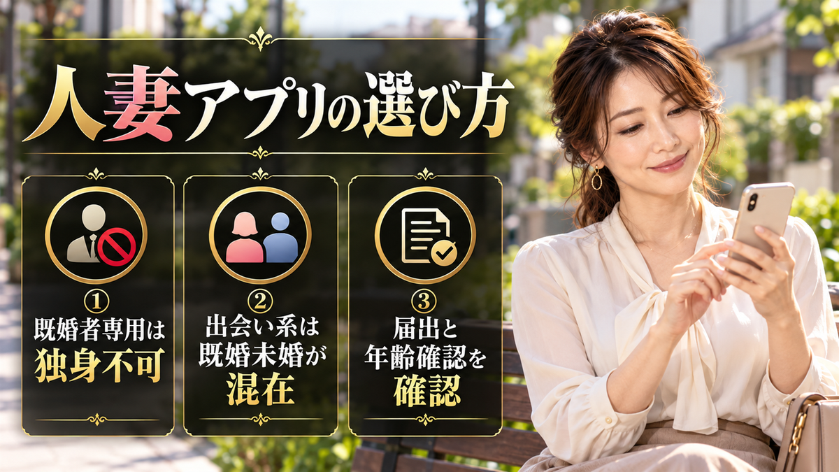 人妻アプリの選び方