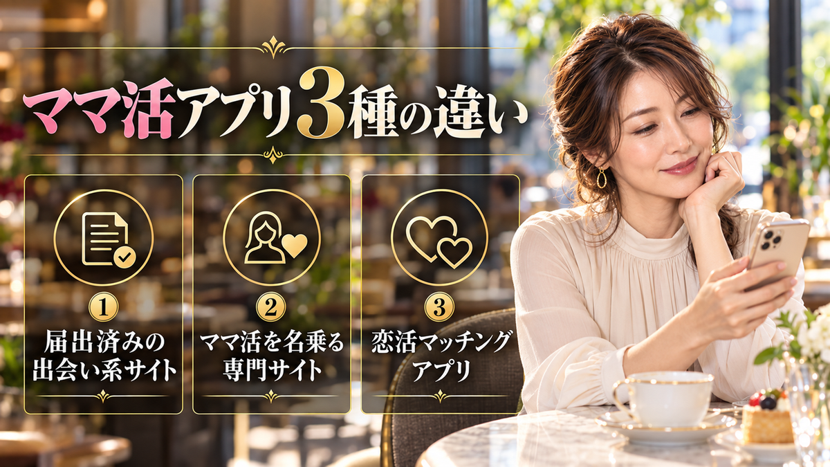 ママ活アプリ3種の違い