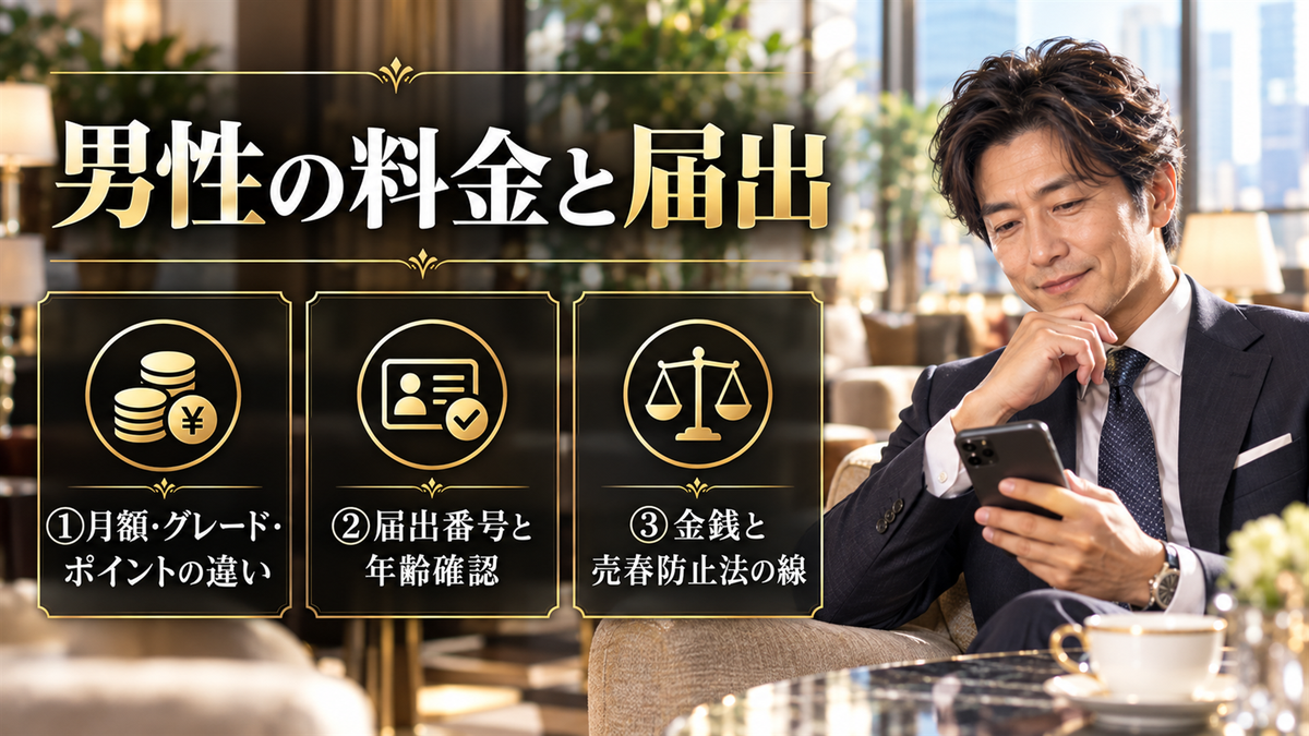 男性の料金と届出