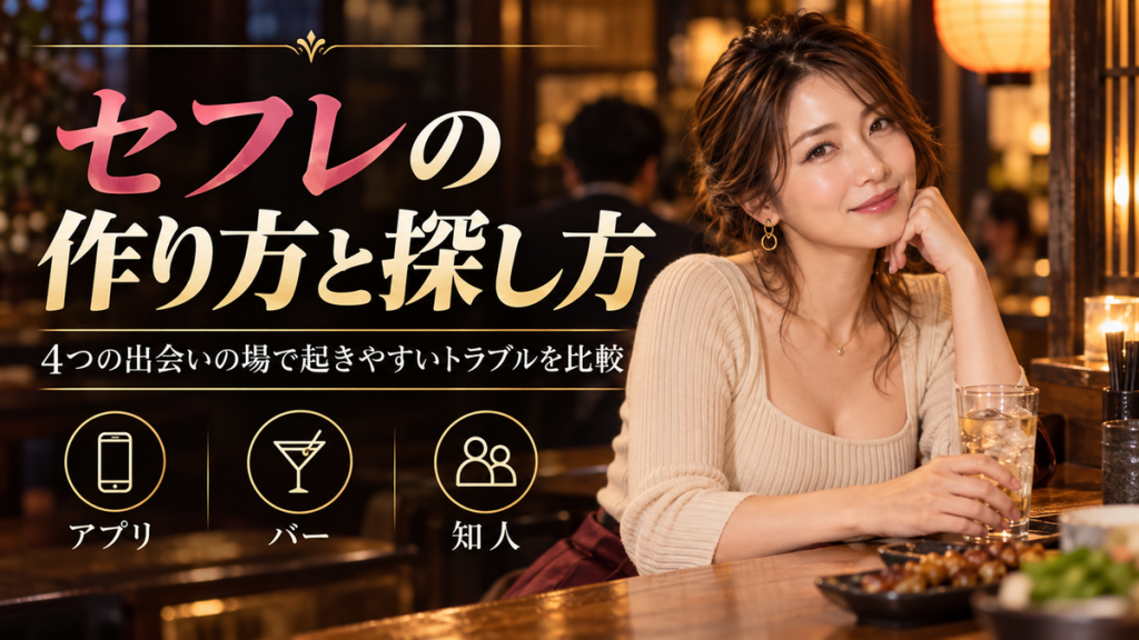 セフレの作り方と探し方！4つの出会いの場で起きやすいトラブルを比べました