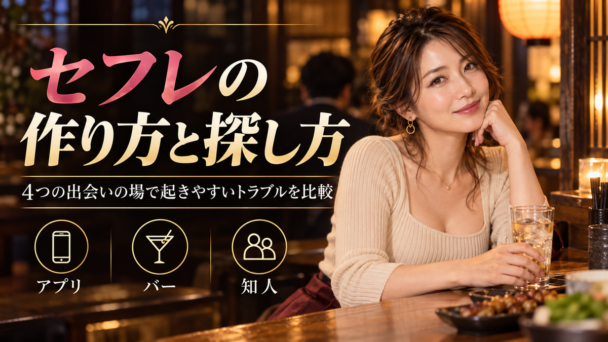 セフレの作り方と探し方!4つの出会いの場で起きやすいトラブルを比べました