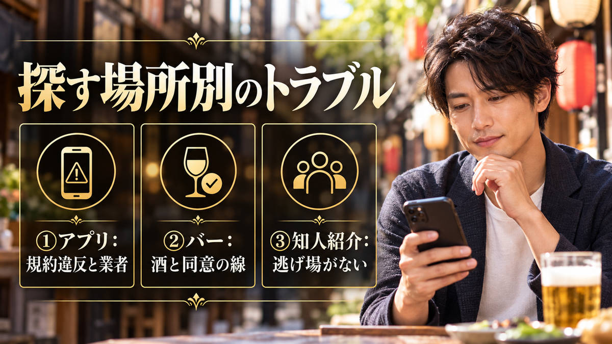 探す場所別のトラブル