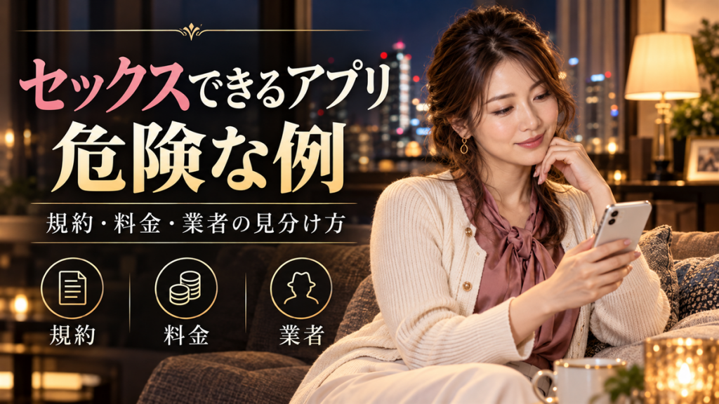セックスできるアプリの危険な例！規約・料金・業者の見分け方