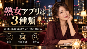 熟女アプリは3種類！届出と年齢確認で見分ける選び方